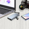 Adapter Hub D-Pro 11w1 przejściówka rozdzielacz USB-C do HDMI 4K UHD / USB Type-C PD / USB 2.0 3.0 / SD / TF / RJ45 LAN 100Mbps / VGA / Audio Mini Jack 3.5mm (Space Gray / Szary)