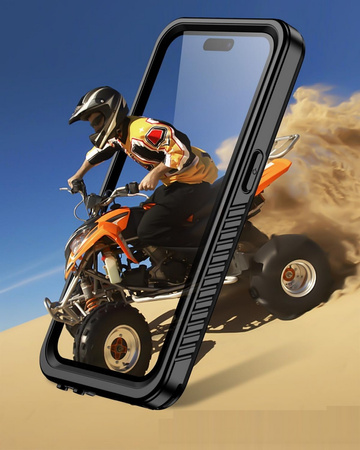 Etui D-Pro 360° Waterproof Case IP68 obudowa wodoodporna wodoszczelna pancerna do iPhone 15 Pro (Czarny)