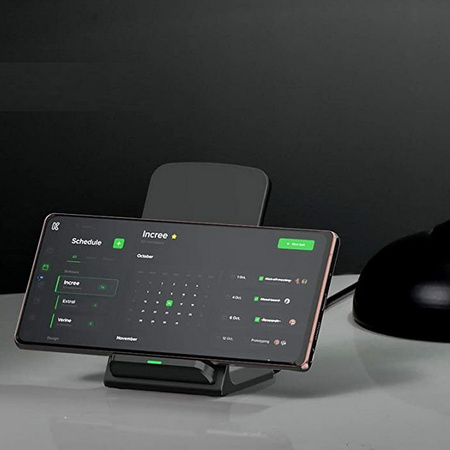 Ładowarka bezprzewodowa indukcyjna pionowa 15W FCS01B (Czarna)