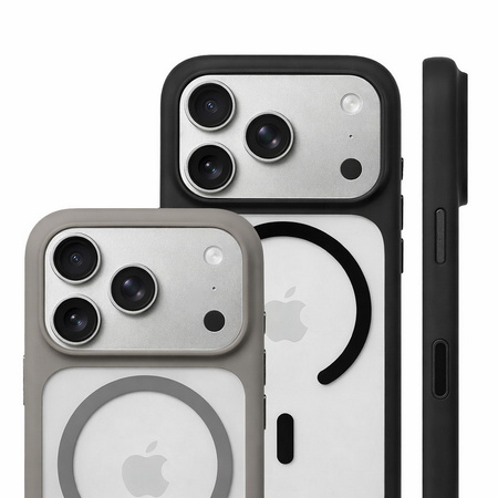 Etui D-Pro EdgePop MagSafe Case TPU+PC obudowa hybrydowa wzmacniana magnetyczna do Apple iPhone 17 Pro (Czarny)