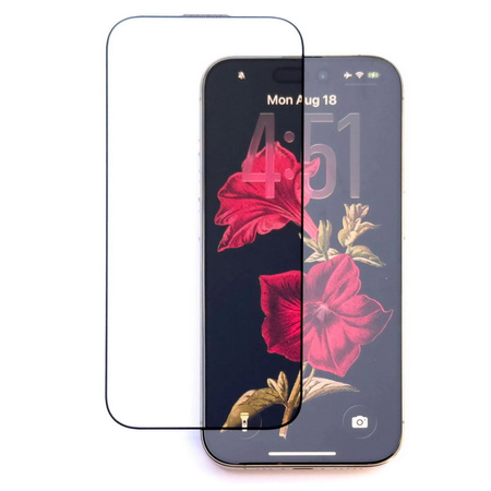 Szkło hartowane XHD AR Anti Reflective Glass szybka anty-refleksyjna przeciwodblaskowa do Apple iPhone 16 Pro/17 (Clear / Black Frame)