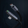 Kabel Mcdodo przewód kątowy 90° USB-C do USB-C Type-C do szybkiego ładowania PD 65W nylonowy oplot 180cm 1.8m (Czarny)