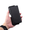 Kabura D-Pro Holster Premium Leather poziome uniwersalne magnetyczne etui z naturalnej skóry bydlęcej do paska na telefon do 7.2 cala (rozm. XXL) (Czarny)