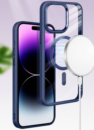 Etui obudowa magnetyczna Metal Camera Hybrid do MagSafe iPhone 15 Pro Max (Biały)