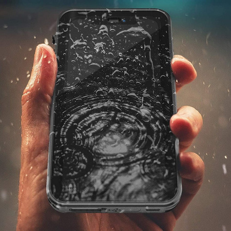 Etui D-Pro 360° Waterproof Case IP68 obudowa wodoodporna wodoszczelna pancerna do iPhone 12 (Czarny)