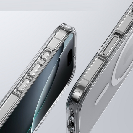 Etui D-Pro Quartz MagSafe Crystal TPU+PC Case obudowa hybrydowa wzmacniana magnetyczna do Apple iPhone 17 (Przezroczysty)