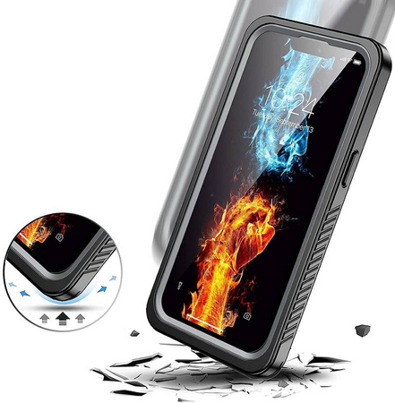 Etui D-Pro 360° Waterproof Case IP68 obudowa wodoodporna wodoszczelna pancerna do iPhone 14 Pro Max (Czarny)