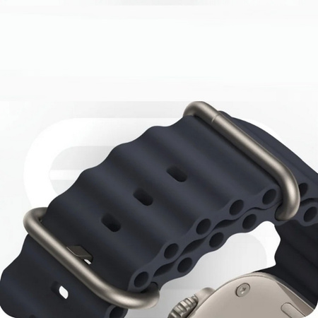 Pasek opaska sportowa D-Pro Ocean Loop do zegarka Apple Watch 4/5/6/7/8/9/10/11/SE/Ultra 1/2/3 44/45/49mm (Czarny)