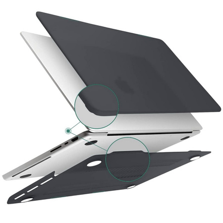 Hard Case przezroczyste etui do MacBook Pro 14" A2442 A2779 M1/M2 (2021/2023) (Matte Black)