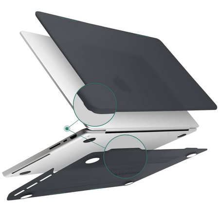 Etui Hard Case obudowa do Apple MacBook Pro 16 M1/M2/M3/M4 (A2485/A2780/A2991/A3186/A3403) (2021-2024) (Czarny Mat)