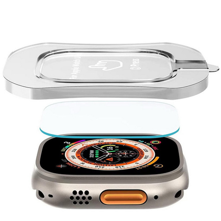 Szkło hartowane EX Pro Hard Glass przezroczyste bezramkowe ochronne z aplikatorem na ekran do Apple Watch Ultra 1/2/3 49mm