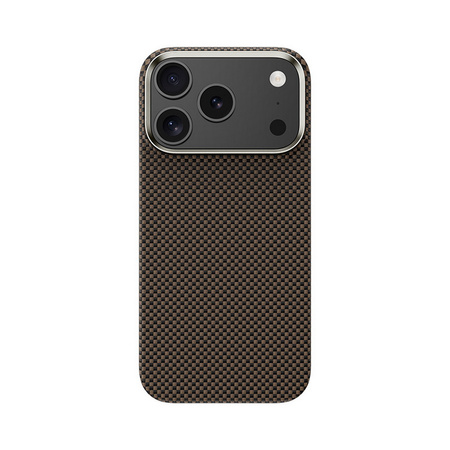 Etui D-Pro Carbon Kevlar® Air Slim Case 1500D MagSafe magnetyczna mocna cienka obudowa do Apple iPhone 17 Pro (Brązowy)