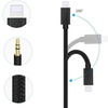 Kabel Audio Aux mini jack 3.5mm do iPhone Lightning 100cm (Black)