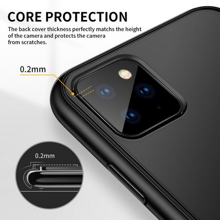 Etui D-Pro Matte Hybrid obudowa matowa do iPhone 11 (Czarny)