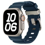 Pasek MFC Plaza Band opaska sportowa do Apple Watch 4/5/6/7/8/9/10/SE/Ultra 44/45/46/49mm (Granatowy)