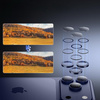 3x Szkło na aparat kamerę AR+AF antyrefleksyjna szybka ochronna z metalowym ringiem z aplikatorem do Apple iPhone 17 Pro / 17 Pro Max (Deep Blue / Niebieski)