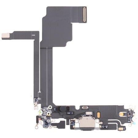 Gniazdo złącze port dock ładowania mikrofon dolny taśma flex USB-C do Apple iPhone 15 Pro Max (OEM Oryginał) (Czarny)