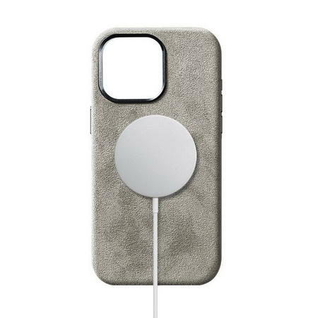 Etui Sancore Alcantara® oryginalna włoska tkanina zamszowa obudowa z magnesem MagSafe iPhone 12 Pro Max (Tytanowy) 