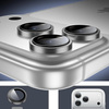 3x Szkło na aparat kamerę AR+AF antyrefleksyjna szybka ochronna z metalowym ringiem z aplikatorem do Apple iPhone 17 Pro / 17 Pro Max (Silver / Srebrny)
