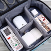 Organizer etui saszetka kosmetyczka podróżna na kable ładowarki elektronikę  24x18x10 cm (Czarny)