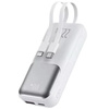 Power Bank D-Pro Dual Cable LED 2x kabel USB-C + Lightning szybkie ładowanie 22.5W QC 3.0 PD 10000mAh (Czarny)