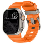 Pasek MFC Plaza Band opaska sportowa do Apple Watch 4/5/6/7/8/9/10/SE/Ultra 44/45/46/49mm (Pomarańczowy)