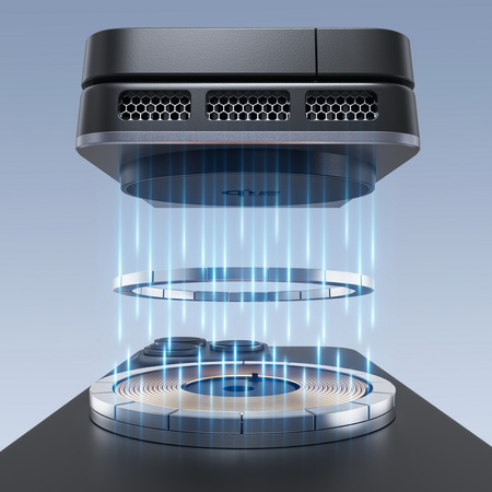 Ładowarka indukcyjna 25W Qi2.2 Active Cooling MagSafe Wireless Charger szybka bezprzewodowa magnetyczna stacja do ładowania Apple Watch / iPhone / AirPods (Czarny)