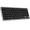 Klawiatura bezprzewodowa Bluetooth 3.0 / 5.0 / 2.4G USB do komputera PC Macbook iMac iPad Windows Android Smart TV (Space Gray / Szary)