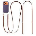 Pasek smycz na ramię Crossbody Magnetic Strap magnetyczna smycz sznurek zawieszka na ramię szyję zaczep do etui telefonu iPhone (Sienna / Brązowy)