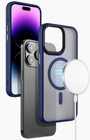 Etui D-Pro Matte CamLine MagSafe Case matowa obudowa magnetyczna do Apple iPhone 14 Plus/15 Plus (Czarny)
