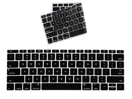 KeyGuard Osłona Na Klawiaturę MacBook 12/Pro 13 (A1708) (Layout USA) (Black)
