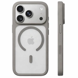 Etui D-Pro EdgePop MagSafe Case TPU+PC obudowa hybrydowa wzmacniana magnetyczna do Apple iPhone 17 Pro (Szary)