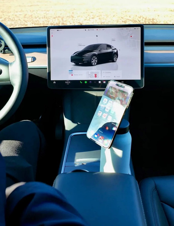 Butelka termiczna z magnetycznym uchwytem MagSafe iPhone bidon ze stali nierdzewnej termos sportowy na wodę napoje ciepłe i zimne 0,95l 950ml (Czarny)