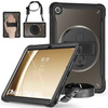D-Pro 360 Shock V2 Strap Case etui pancerne z uchwytem na rękę i paskiem na ramię do Samsung Tab A9 8.7” (X110/X115) (Czarny)