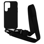 Crossbody Silicone Case XL Strap etui z paskiem na ramię do Samsung Galaxy S24  Plus (Black)