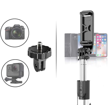 L02 3in1 Selfie Stick / Monopod / Tripod + Pilot Bluetooth v4.0 Kijek uchwyt do telefonu / kamer GoPro