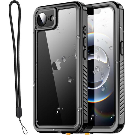 Etui D-Pro 360° Waterproof Case IP68 obudowa wodoodporna wodoszczelna pancerna do iPhone 16e (Czarny)