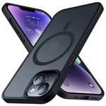 D-Pro Matte Hybrid MagSafe etui magnetyczne iPhone 14 (Black)