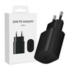 Ładowarka sieciowa zasilacz adapter USB-C Typ-C 25W PD uniwersalny do szybkiego ładowania (Czarny)