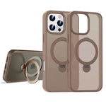 Etui D-Pro Matte MagSafe Stand Case obudowa magnetyczna matowa magnes stojak podstawka do Apple iPhone 16 Pro Max (Brązowy złoty / Desert Titanium)