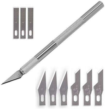 Razor Blade Set skalpel nóż modelarski nożyk precyzyjny +9 ostrzy