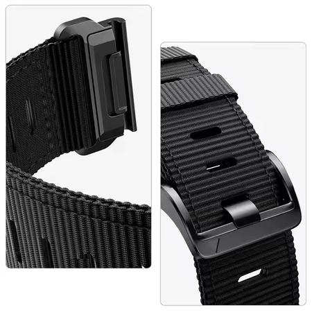 Pasek D-Pro QuickFit EasyFit opaska sportowa nylonowa do zegarków Garmin 26mm Fenix Tactic Enduro (Czarny)