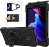 Zestaw D-Pro 360 Armor Strap Case etui pancerne z uchwytem na rękę i paskiem na ramię do Samsung Galaxy Tab Active 5 (X300/X306B) 2024 + szkło ochronne