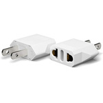Adapter sieciowy przejściówka gniazdko europejskie PL - wtyczka amerykańska USA Kanada (Biały)