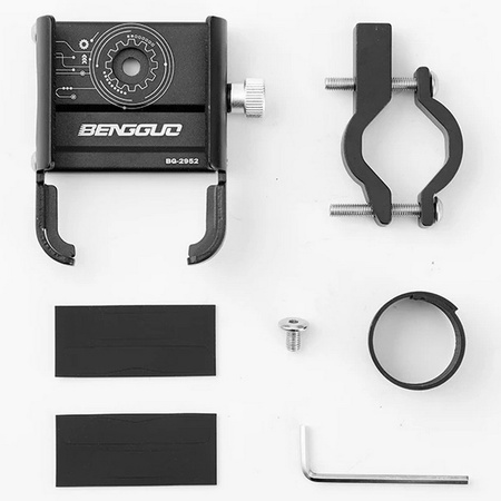 Uchwyt rowerowy motocyklowy na telefon kierownicę rower motor hulajnogę (Czarny + czerwony)