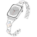 Bransoleta Glow VNC Clover Band ozdobny pasek do Apple Watch 38/40/41/42mm 1/2/3/4/5/6/7/8/9/10/SE (Srebrny)