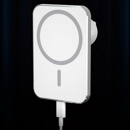 Ładowarka samochodowa magnetyczna uchwyt MagSafe do iPhone 12 13 14 15 (White)