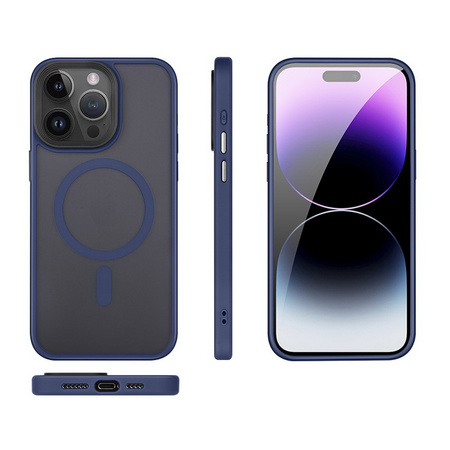 Etui D-Pro Matte CamLine MagSafe Case matowa obudowa magnetyczna do Apple iPhone 14 Plus/15 Plus (Czarny)