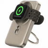 Power Bank D-Pro T3 indukcyjny magnetyczny szybkie ładowanie 22.5W PD Apple Watch AirPods iPhone MagSafe 10000mAh (Starlight Titanium / Tytanowo złoty)