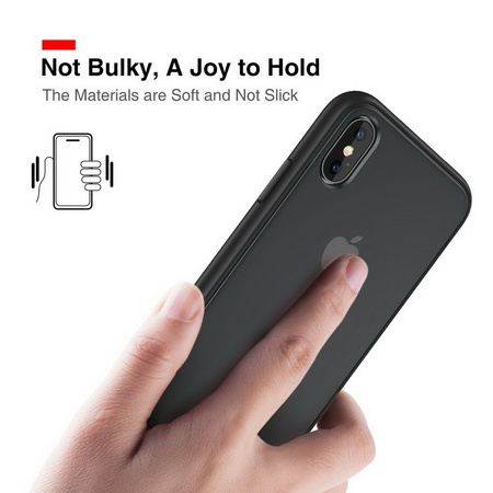 Etui D-Pro Matte Hybrid obudowa matowa do iPhone XS Max (Czarny)